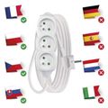 Prodlužovací kabel EMOS P0315 / 5 m / 3 zásuvky / biely / PVC / 1 mm2
