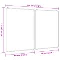 vidaXL Magnetická biela tabuľa skladacia 120x80x1,7 cm hliník