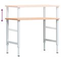 vidaXL Pracovný stôl 100x60x(71,5-98) cm bukový masív obdĺžnik