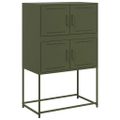 vidaXL Komoda olivovozelená 68,5x38,5x107 cm oceľ