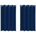 vidaXL Záclony na zatemnenie s krúžkami 2 ks Tmavomodrá 175 x 140 cm