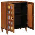 vidaXL Servírovacia skriňa 60 x 33 x 75 cm Masívne mango drevo Orech
