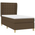 vidaXL Posteľný rám boxsping s matracom hnedý 80x200 cm látka