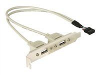 Panel USB - USB záhlavie 10 pinov (M) do USB (F) - 30 cm