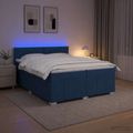 vidaXL Posteľ boxspring s matracom Modrá 200 x 200 cm Látka
