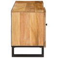 vidaXL TV skrinka s dverami Hnedá 105 x 33 x 46 cm Masívne mango drevo