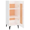 vidaXL Komoda lesklá biela 34,5x34x90 cm spracované drevo
