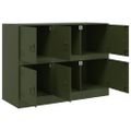 vidaXL Komoda olivovozelená 99x39x73 cm oceľ