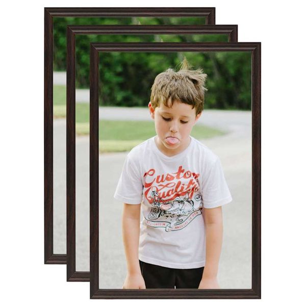 vidaXL Fotorámiky na stenu alebo stôl 3 ks čierne 70x90 cm MDF