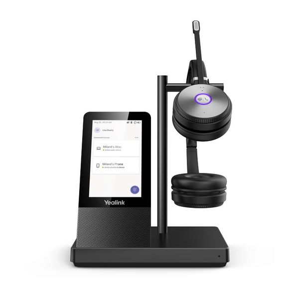 Yealink WH66 Dual DECT základňa s dotykovým LCD a s náhlavnou súpravou na obidve uši pre Teams