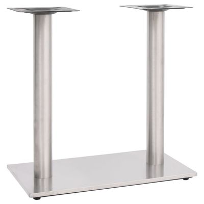 vidaXL Noha pre bistro stôl strieborná 70x40x72 cm nehrdzavejúca oceľ
