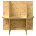 vidaXL Základňa terária Hnedá 50 x 50 x 50 cm OSB