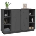 vidaXL Komoda sivá 120x35x80 cm borovicový masív