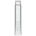 vidaXL Oblúkový gabionový kôš 7 ks 300x50x220/240cm pozinkované železo