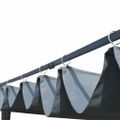 vidaXL Polyratanový altánok so strechou 300x300x220 cm sivo-antracitový