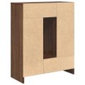 vidaXL Komoda so zásuvkami a dvierkami, hnedý dub 73x31x90 cm