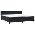 vidaXL Posteľný rám boxsping s matracmi čierna 200x220 cm zamat