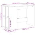vidaXL Stôl biely 102x50x75 cm kompozitné drevo