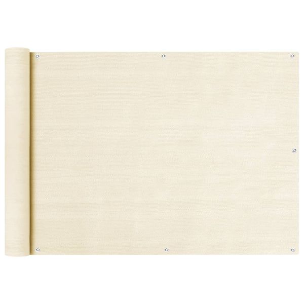 vidaXL Balkónová markíza krémová 75x400 cm HDPE
