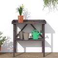 vidaXL Stôl na rastliny s policou sivý 78x38x82,5 cm masívna jedľa