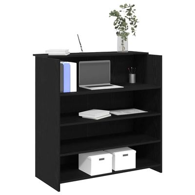 vidaXL Recepčný pult, čierny dub 100x50x103,5 cm, umelé drevo