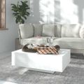 vidaXL Konferenčný stolík, biely 85x55x31 cm, kompozitné drevo