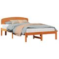 vidaXL Rám postele Včelí hnedý 135 x 190 cm Masívne borovicové drevo