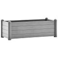 vidaXL Vyvýšený záhradný záhon PP kamenný sivý 100x43x35 cm