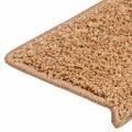 vidaXL Schodové rohože 20 ks 65x21x4 cm béžové s obdĺžnikovým okrajom