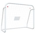 vidaXL Futbalová bránka so sieťou biela 125x96x60 cm oceľ a polyester