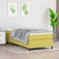 vidaXL Posteľný rám boxspring s matracom zelený 90x200 cm látka