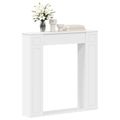 vidaXL Rám krbu Biela 100 x 20 x 100 cm Kompozitné drevo