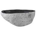 vidaXL Umývadlo Oválny Sivá (32-37) x (27-30) x 12 cm Ríčne kamene