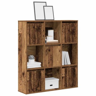 vidaXL Knižnica staré drevo 89x24x101,5 cm kompozitné drevo