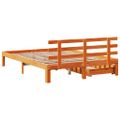 vidaXL Posteľ so zásuvkami voskovohnedá 135x190 cm borovicový masív
