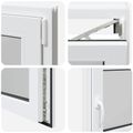 vidaXL Otočné a sklopné okno do suterénu RISOR 100 x 60 cm PVC a sklo