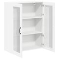 vidaXL Nástenný sklenený kabinet LUCCA Biela 80 x 31 x 100 cm