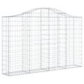vidaXL Oblúkové gabionové koše 30 ks 200x30x120/140 cm pozink. železo