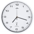 vidaXL Rádiom ovládané nástenné hodiny s pohonom Quartz biele 31 cm