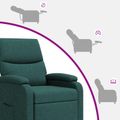 vidaXL Masážne relaxačné kreslo Tmavozelená Látka