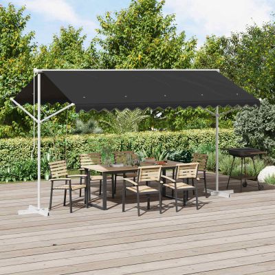 vidaXL Voľne stojaca markíza 4 × 3 m Polyester Antracitová