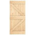 vidaXL Posuvné dvere 100 x 210 cm Borovicový masív Prírodná a biela