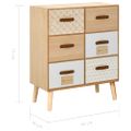 vidaXL Komoda so 6 zásuvkami 60x30x75 cm masívne borovicové drevo
