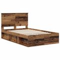 vidaXL Rám postele Staré drevo 120 x 200 cm Masívne borovicové drevo