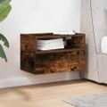 vidaXL Nástenný nočný stolík dymový dub 45x26x28,5 cm