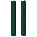 vidaXL Čelo postele so záhybmi tmavozelený 103x16x118/128 cm zamat