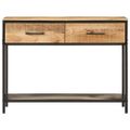 vidaXL Konzolový stolík 100x35x76 cm mangovníkový masív a železo