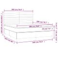 vidaXL Posteľný rám boxspring s matracom čierny 180x200 cm zamat