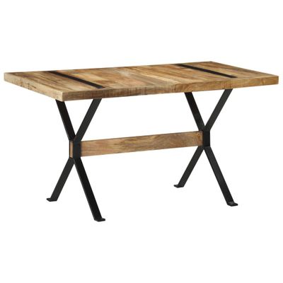 vidaXL Jedálenský stôl 140x70x76 surový mangovníkový masív
