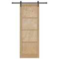 vidaXL Posuvné dvere ORKDAL 83 x 232 cm Borovicový masív Prírodná
